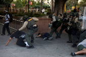Protest against federal immigration sweeps, in Los Angeles