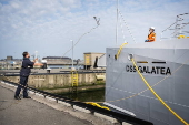 DSS Galatea arrives at Den Helder port