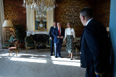 Dutch King Willem-Alexander and Queen Maxima welcome U.S. President Donald Trump at Huis ten Bosch in The Hague