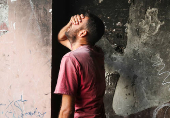 Aftermath of an overnight Israeli strike on a house, in Gaza City