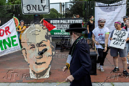 Protest against Prime Minister of Israel Benjamin Netanyahu's visit to Washington