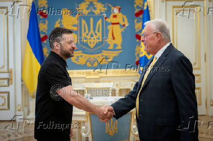 Ukraine's President Zelenskiy meets with U.S. Special Envoy for Ukraine Kellogg, in Kyiv