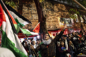Ato de solidariedade à Palestina, no restaurante Al Janiah, no Bexiga