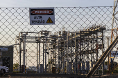 Subestação de distribuição de energia elétrica