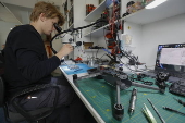 Ukrainian engineers repair faulty drones for the Ukrainian Army