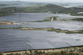 A view shows solar panels in Mula, Murcia Region