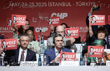 Spain's Prime Minister Sanchez attends Socialist International meeting in Istanbul