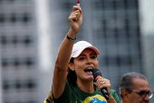 Demonstration against former Brazilian President Jair Bolsonaro's judicial process in Sao Paolo