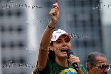 Demonstration against former Brazilian President Jair Bolsonaro's judicial process in Sao Paolo