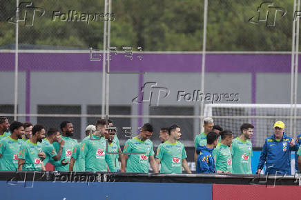 Entrenamiento de Brasil preparando encuentro frente a Paraguay
