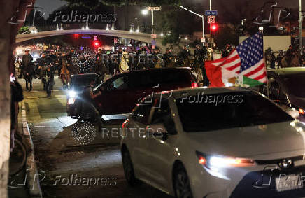 Protests against federal immigration sweeps continue, in Los Angeles
