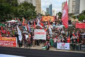 Ato contra o Genocídio Palestino - Praça  Roosevelt - SP