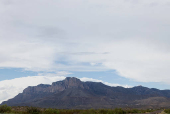 El Capitan and part of the Guadalupe Mountain range are seen from a view in Salt Flat