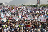 Houthis protest against US, Israel