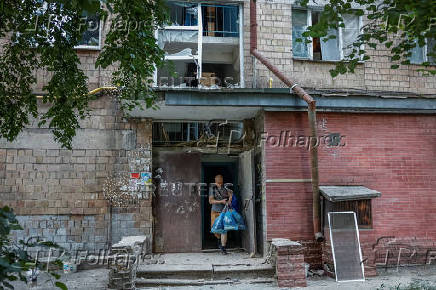 Aftermath of a Russian drone and missile attack in Kyiv
