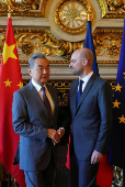 French Foreign Minister Barrot meets with Chinese counterpart Wang Yi