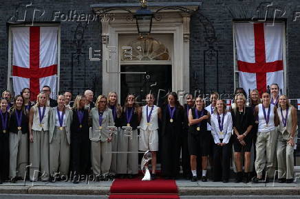 Deputy Prime Ministert hosts England Women’s soccer team at 10 Downing Street in London
