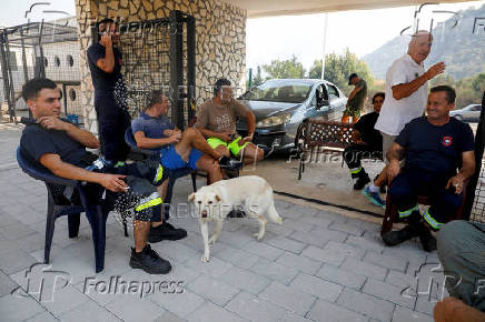 Wildfire burns near Montenegrin beach town