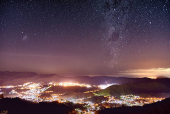 Vista noturna da cidade de Ouro Preto, MG
