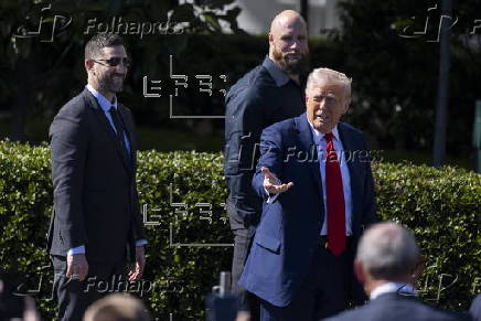 US President Donald Trump greets the 2025 Super Bowl champion Philadelphia Eagles
