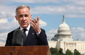 Canadian Prime Minister Carney holds a press conference in Washington