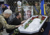 Farewell ceremony for Ukrainian actor, serviceman Maksym Nelipa in Kyiv