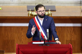 Chile's President Boric delivers his annual speech to the nation at the National Congress building in Valparaiso