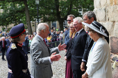 Britain's King Charles vists Lancaster