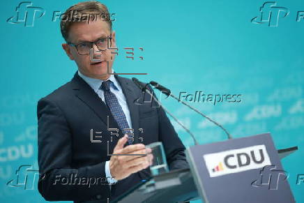 Press conference after German Christian Democratic Union party board meeting in Berlin