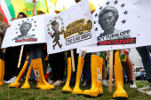 Farmers protest against proposed cuts to Common Agricultural Policy (CAP) funding, in Brussels