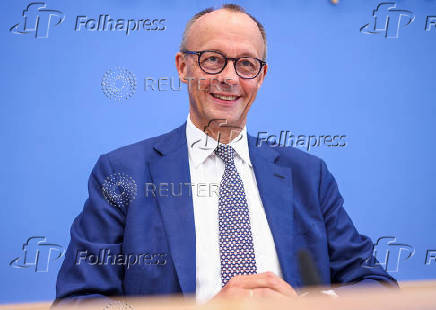 German Chancellor Merz holds press conference in Berlin