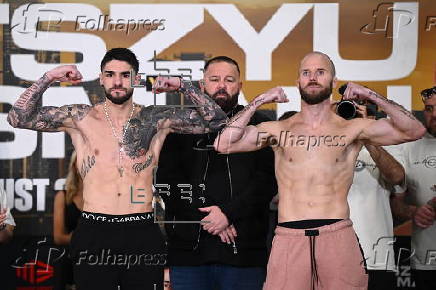 Face off following weigh-in ahead of fight: Michael Zerafa vs Mikey Dahlman