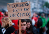 Protest against social reforms of the Belgian government