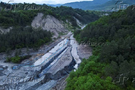 Romania's Praid salt mine is at risk of collapse after the rains of the last few days and the large amount of water accumulated on the slopes