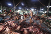 Meat distributed during Eid al-Adha celebrations in Myanmar