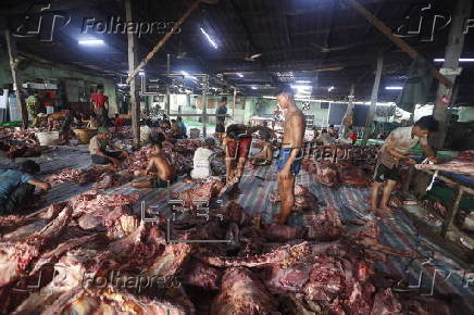 Meat distributed during Eid al-Adha celebrations in Myanmar