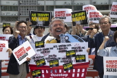 Protest in Seoul against US President Trump's policy on South Korea