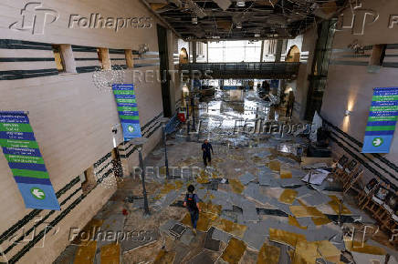Aftermath of a missile strike from Iran on Israel, at Soroka Medical Center, in Be'er Sheva