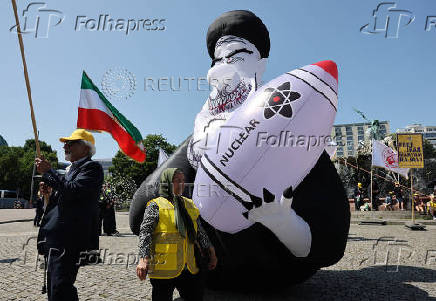 Protest against the Iranian regime, in Berlin