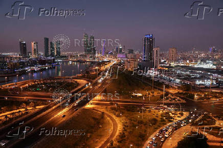 A general view of the skyline in downtown Manama