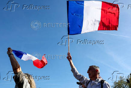 FILE PHOTO: Rally in support of French far-right leader Marine Le Pen in Paris