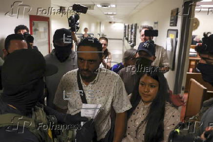 Federal Agents conduct arrests at the immigration court