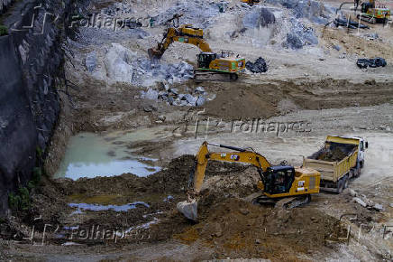 Obras no túnel do Rodoanel Norte em São Paulo