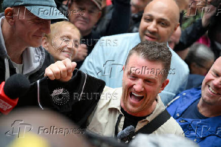 Anti-immigration activist Stephen Yaxley-Lennon at Westminster Magistrates' Court, in London