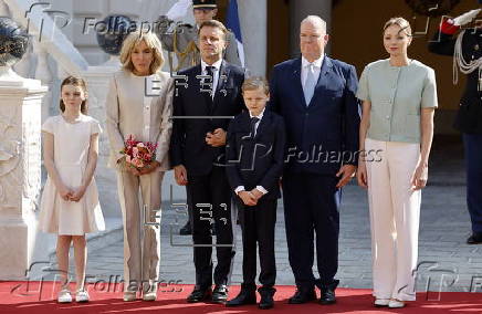 French President Macron visits Monaco