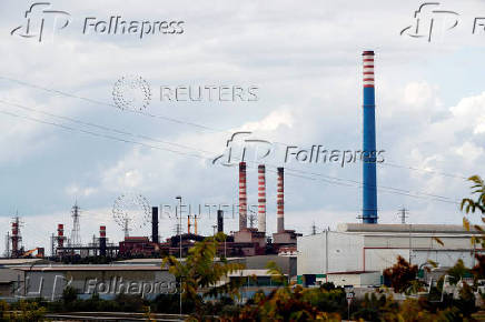 FILE PHOTO: The Ilva steel plant is seen after ArcelorMittal said it was withdrawing from a deal to buy it over a legal row with the government, in Taranto
