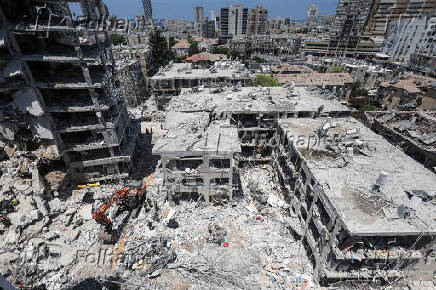 Aftermath of missile attack from Iran on Israel
