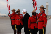U.S. President Trump arrives in Calgary