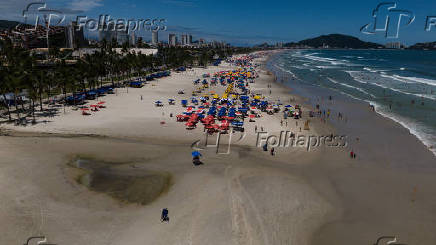 Praia da Enseada tem ponto impróprio para banho