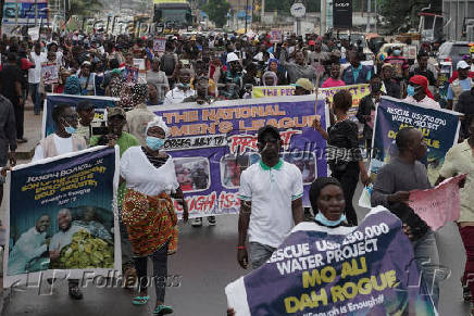 Liberians rally to protest over governance under President Joseph Boakai, in Monrovia